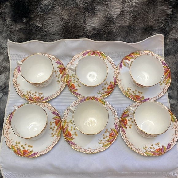 6 Royal Albert cups and saucers 1930 “Virginia”. RARE - Picture 2 of 16
